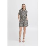 Ichi, Dames, Korte broeken, Veelkleurig, Maat: S Linnen,