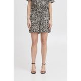 Ichi, Dames, Korte broeken, Veelkleurig, Maat: S Linnen,