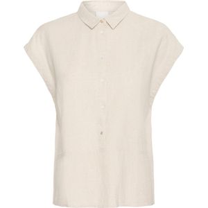 Blouse - Effen - Linnen - Normale Pasvorm