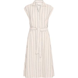 ICHI - Zomerjurk - Ecru - Korte Jurk - Linnen