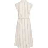 ICHI - Zomerjurk - Ecru - Korte Jurk - Linnen