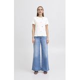 Ichi - T-shirt - Luchtig - Ronde Hals - Korte Mouwen - Geborduurde Motieven