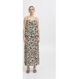 Ichi - Rok - Beige - Dierenprint - Elastische Taille