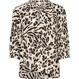 ICHI - IHMARRAKECH - Blouse - Beige - Dierenprint - Driekwart Mouw