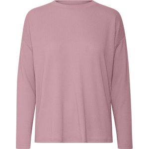 T-shirt - Effen - Jersey - Overcut Schouder - Lange Mouw - Losse Pasvorm