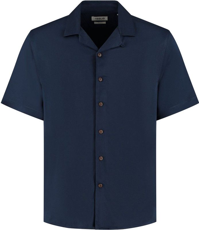 !Solid - SDPablo - Overhemd - Navy - Comfort Fit - Kwartmouw