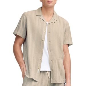 SDPaick - Overhemd - Gestreept - Linnen - Comfort Fit - Kwartmouw