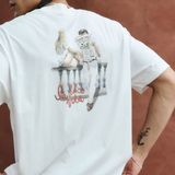 !Solid - SDPEHR - T-shirt - Offwhite - Oversized - Ronde Hals - Kwartmouw