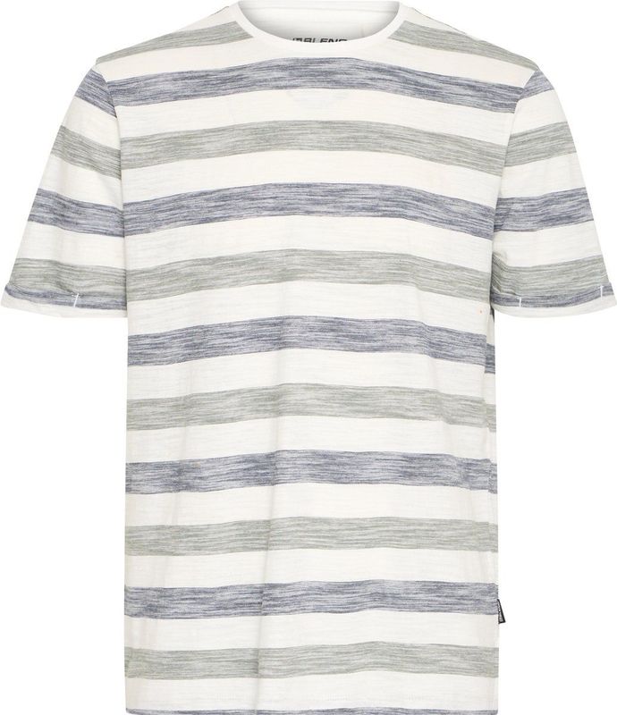 BLEND Shirt 'BHJelani'  donkerblauw / lichtgroen / wit