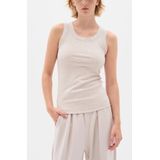 Dagna Tanktop - Stone - 92% Katoen, 8% Elastaan