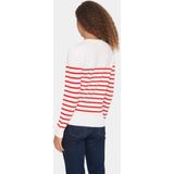 Pullover - Regular Fit - Wit - Rood