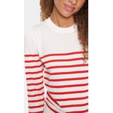 Pullover - Regular Fit - Wit - Rood