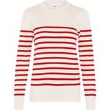 Pullover - Regular Fit - Wit - Rood