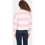 SAINT TROPEZ - Sweatshirt - Rosé / Offwhite - Gestreept - Lange Mouw