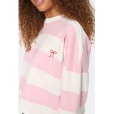 SAINT TROPEZ - Sweatshirt - Rosé / Offwhite - Gestreept - Lange Mouw