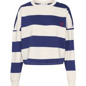 Sweatshirt - Gestreept - Ronde Hals - Lange Mouw - Losse Pasvorm - Normale Lengte