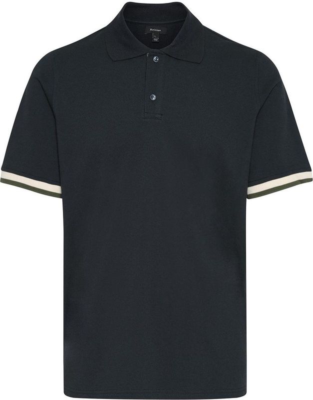 Matinique - Mascout Streep - Polo - Donkerblauw - Katoen