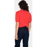 Saint Tropez - Milasz Ss Pullover - Gebreid - Flame Scarlet - 80% Viscose, 20% Polyamide