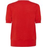 Saint Tropez - Milasz Ss Pullover - Gebreid - Flame Scarlet - 80% Viscose, 20% Polyamide