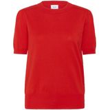 Saint Tropez - Milasz Ss Pullover - Gebreid - Flame Scarlet - 80% Viscose, 20% Polyamide