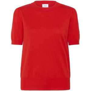 Saint Tropez - Milasz Ss Pullover - Gebreid - Flame Scarlet - 80% Viscose, 20% Polyamide