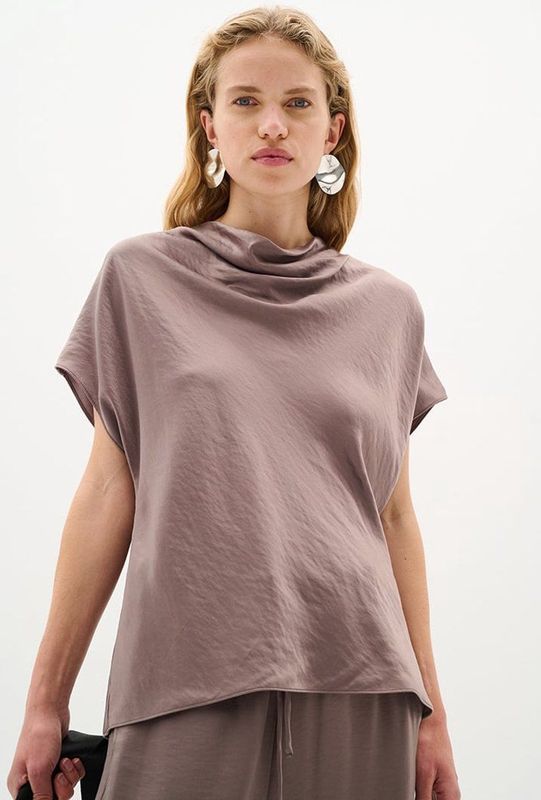 Celenal - Blousetop - Kleur: Iron - Materiaal: 70% Viscose (LENZING™ ECOVERO™), 30% Polyester