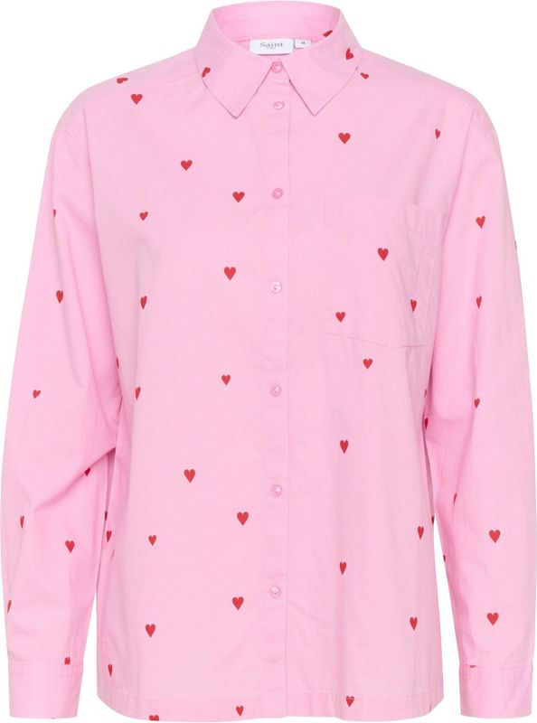 Saint Tropez - Jalinesz Shirt Blouse - Blouse - Bonbon Flame Hearts - 100% Katoen