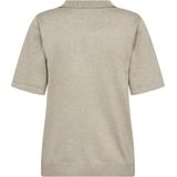 Gebreide Trui - Mélange - Knitwear - Knoopsluiting - Halve Mouw