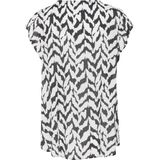 Blouse - Gevoerde Zoom - Viscose - All-over Patroon - Losse Pasvorm