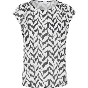 Blouse - Gevoerde Zoom - Viscose - All-over Patroon - Losse Pasvorm