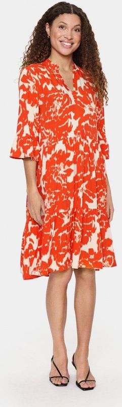 Saint Tropez - Jurk - Print - 3/4 Mouwen - Ronde Hals