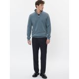 Matinique - MAkade - Sweater - Grijsblauw - Regular Fit - Halve Rits