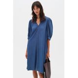 InWear - Midi Jurk - Blauw - Lyocell