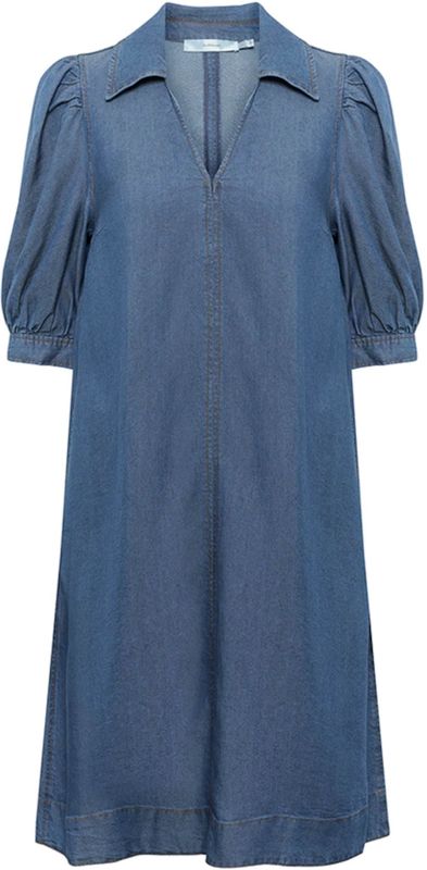 InWear - Midi Jurk - Blauw - Lyocell