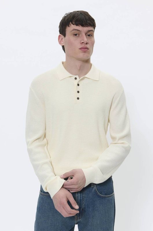 Matinique - MAkerone - Trui - Ecru - Met Wol en Ingebreid Patroon