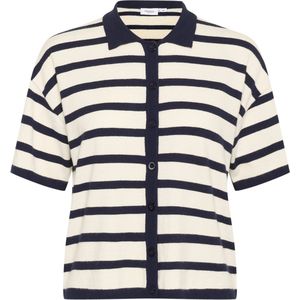 Saint Tropez - Cardigan - Veelkleurig - Korte Mouwen - Gestreept Patroon