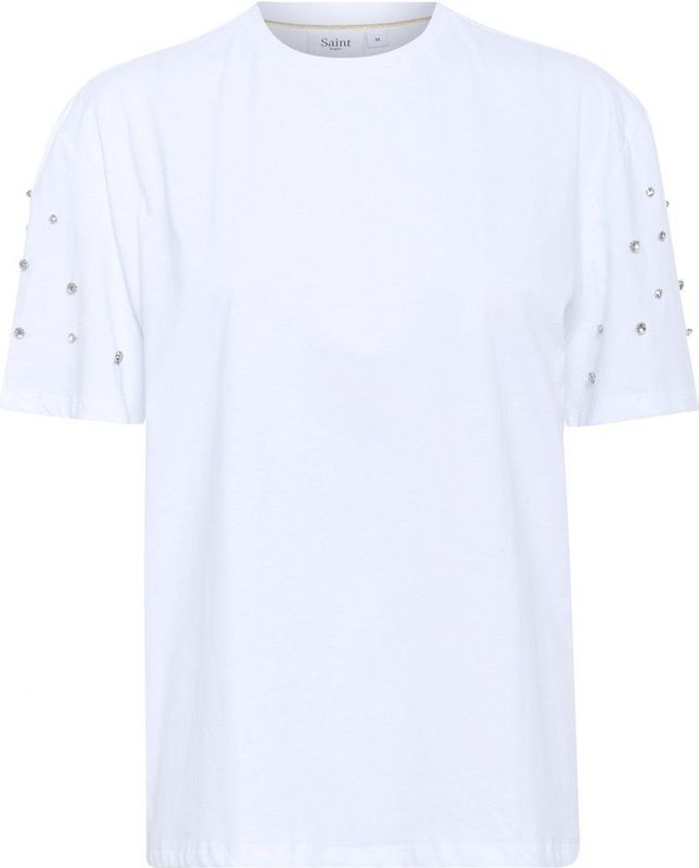 Saint Tropez - Bright White - T-shirt - Dames - Katoen