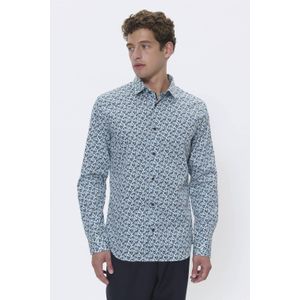 Matinique - MAtrostol - Overhemd - Blauw - Regular Pasvorm - Lange Mouwen