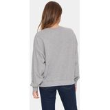 Saint Tropez - Sweatshirt - Mist Grey Melange - Lange Mouwen - Ronde Hals