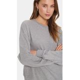 Saint Tropez - Sweatshirt - Mist Grey Melange - Lange Mouwen - Ronde Hals