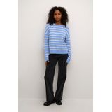 Pullover - Regular Fit - Blauw/Wit