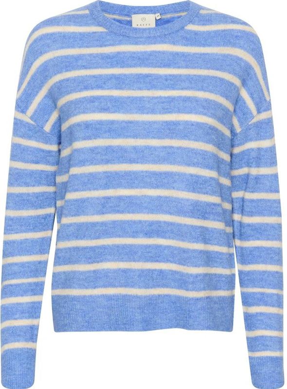 Pullover - Regular Fit - Blauw/Wit