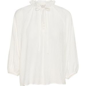 Kaffe - Vrouwelijke Blouse - Wit - ¾ Mouwen