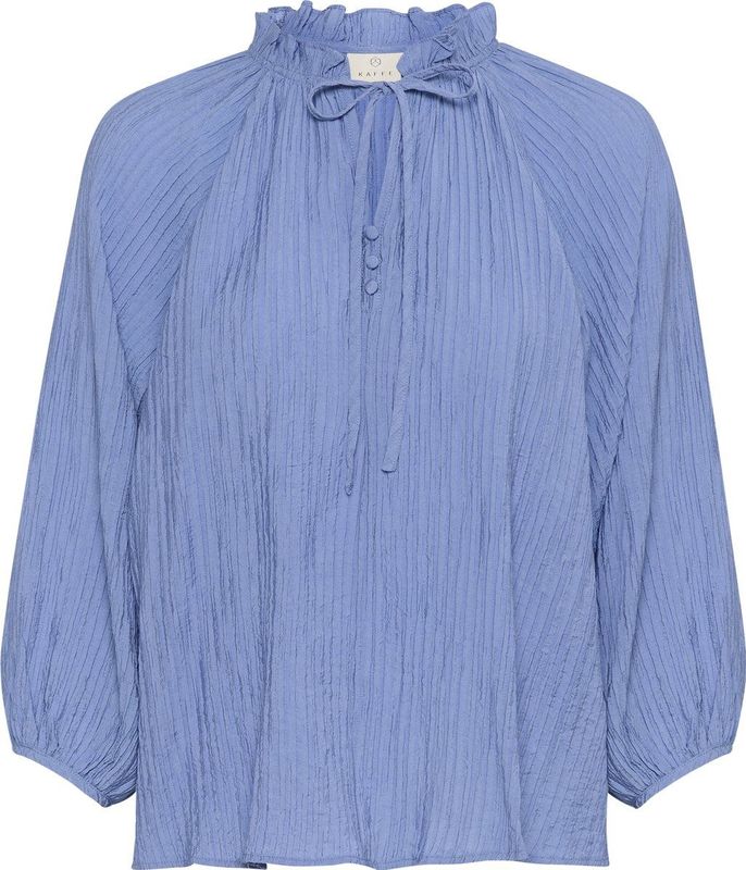 Kaffe - Blouse - V-hals - 3/4 Mouwen - Ruches Detail - Relaxed Silhouet