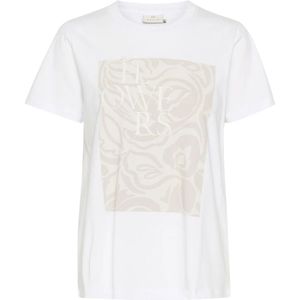 Kaffe Shirt 'KA Rita'  crème / rosa / zwart / wit