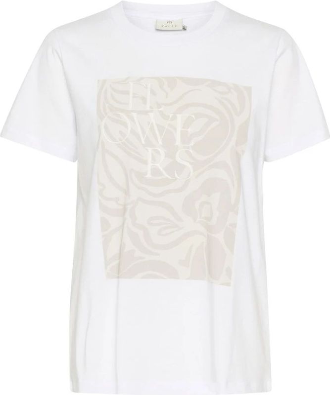 Kaffe Shirt 'KA Rita'  crème / rosa / zwart / wit