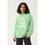 Kaffe - Sweatshirt - Ronde Hals - Zwart - 85% Katoen 15% Polyester