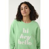 Kaffe - Sweatshirt - Ronde Hals - Zwart - 85% Katoen 15% Polyester