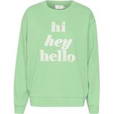 Kaffe - Sweatshirt - Ronde Hals - Zwart - 85% Katoen 15% Polyester