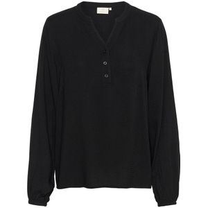 Kaffe - KA Mathilde - Blouse - Zwart - Wijde Pasvorm - Lange Mouw